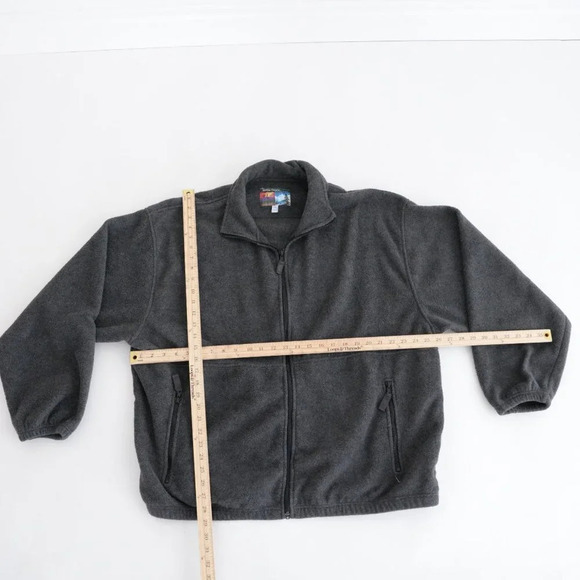 Vintage 90'S Sierra Pacific Outdoors Gray Zip Up Fleece Sweater Size 2Xl - Picture 4 of 11